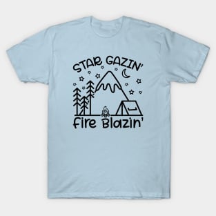 Star Gazin' Fire Blazin' Campfire Camping T-Shirt